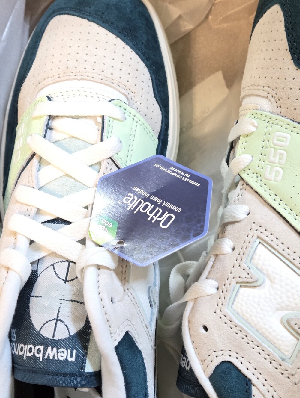 New Balance NB 550 Saturated Suede Pack Melon Water Clay Ash US Mens Sz 10.5 - Picture 8 of 9